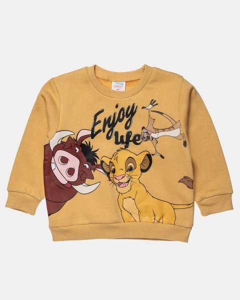 Long sleeve top cotton fleece blend Disney Lion King (12 months-4 years)