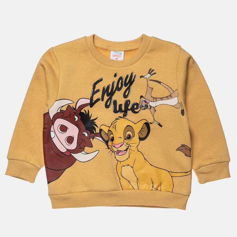 Long sleeve top cotton fleece blend Disney Lion King (12 months-4 years)