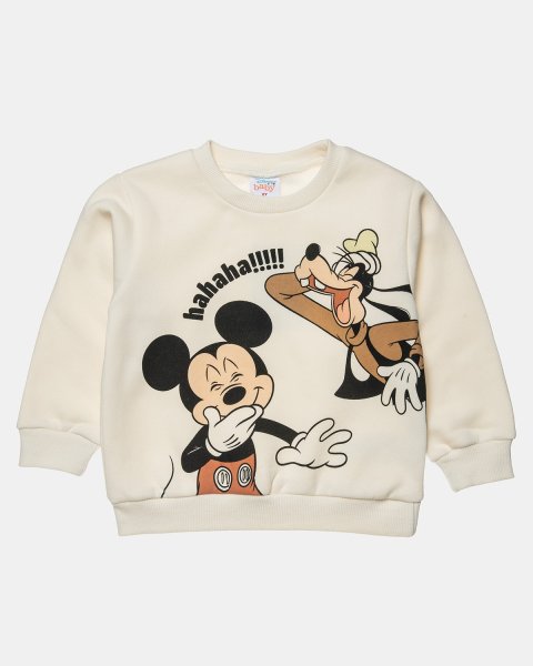 Μπλούζα φούτερ Disney Mickey & Goofy (12 μηνών-4 ετών)