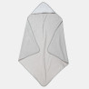 Hooded towel grey stars with thermometer (1x1m)