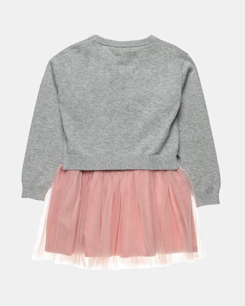 Dress knitted knitted with a combination of tulle (12 months-5 years)