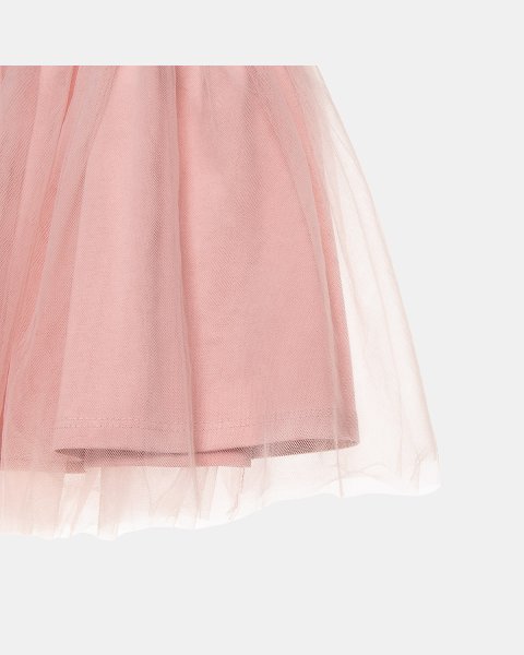 Dress knitted knitted with a combination of tulle (12 months-5 years)