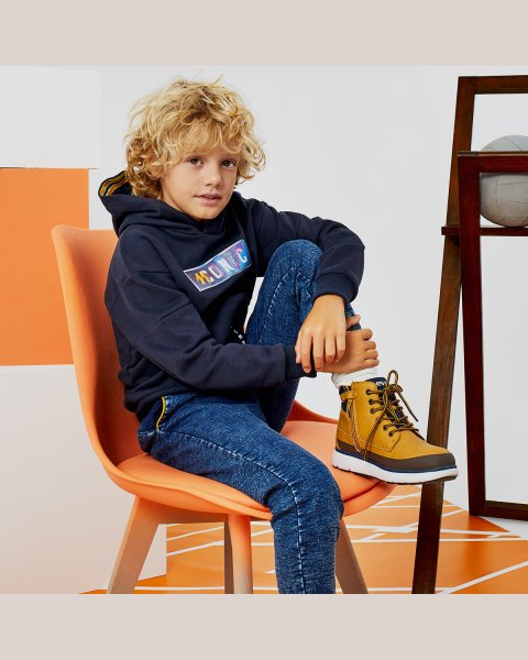 Tracksuit cotton fleece blend Moovers top and pants with jeans effect (6-16 years)