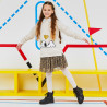 Long sleeve top cotton fleece blend with heart sequins (6-14 years)