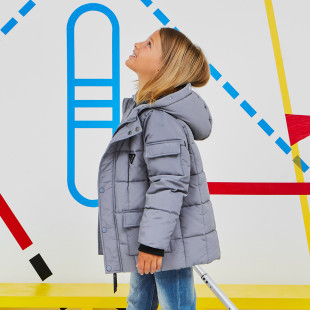 Jacket water resistant with ecological fur (6-16 years)