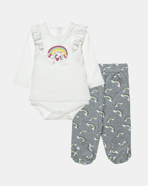 Set Tender Comforts babygrow and pants (3-12 months)
