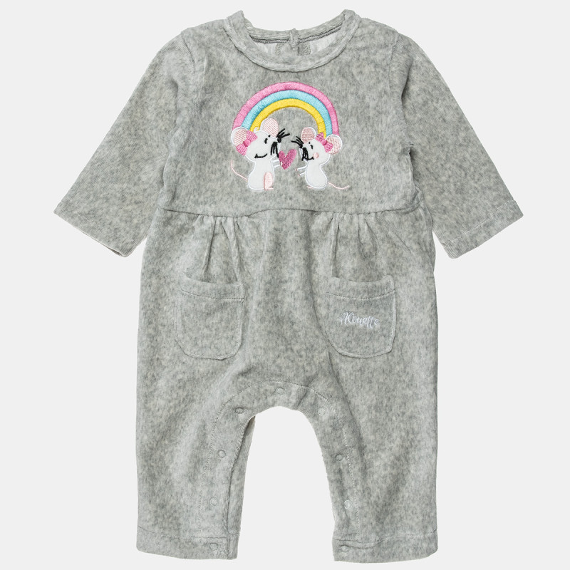 Babygrow velour with embroidery Tender Comforts (1-12 months)