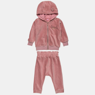Set zip hoodie with embroidery and pants (3-18 months)