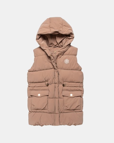 Vest jacket with faux fur on the hood (6-16 years)