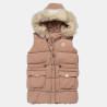 Vest jacket with faux fur on the hood (6-16 years)