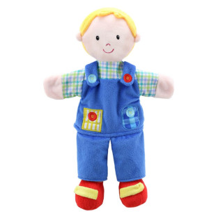 Hand puppet boy (blue) - The Puppet Company