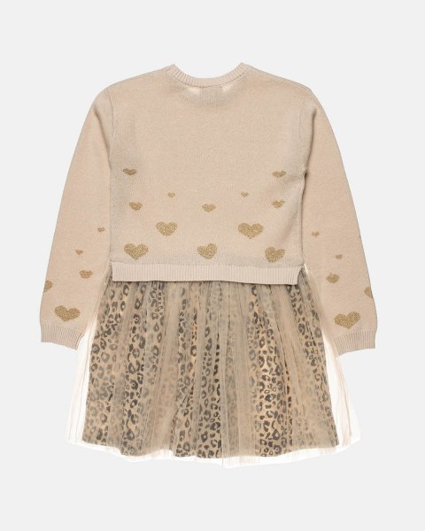 Dress knitted knitted with a combination of tulle (6-14 years)