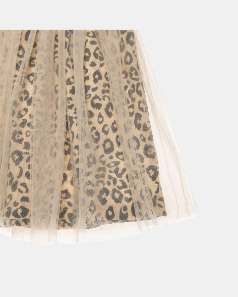 Dress knitted knitted with a combination of tulle (6-14 years)