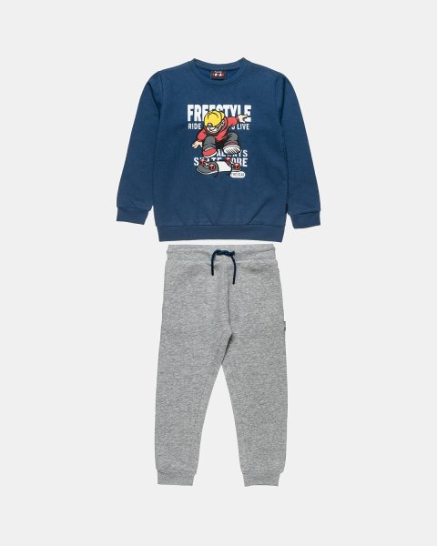 Tracksuit Five Star cotton fleece blend with embossed detail print (12 months-5 years)