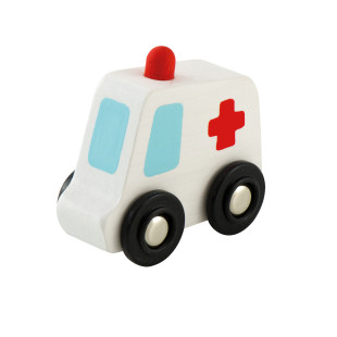 Toy Sevi wooden vehicle ambulance