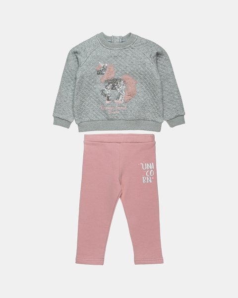 Set Moovers cotton fleece blend top with leggings (12 months-5 years)