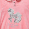 Dress cotton fleece blend velour with sequins and eco fur (18 months-5 years)