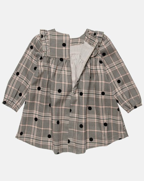 Dress checkered with dots (12 months-5 years)