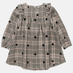 Dress checkered with dots (12 months-5 years)