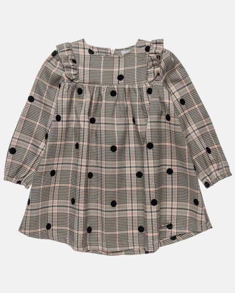 Dress checkered with dots (12 months-5 years)