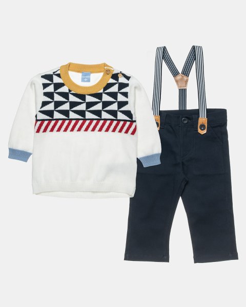 Set sweater with trousers with suspenders (3-18 months)