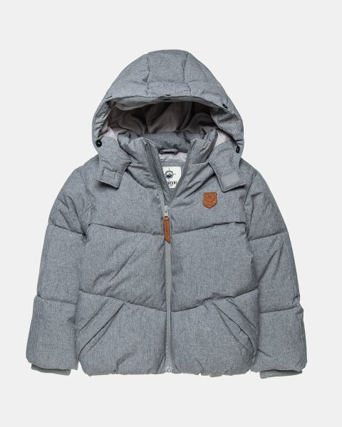Puffer jacket with eco fur detail (18 months-5 years)