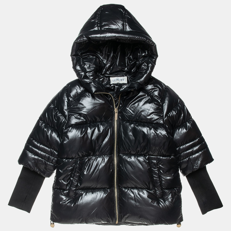 Puffer jacket with rib sleeves (6-16 years)