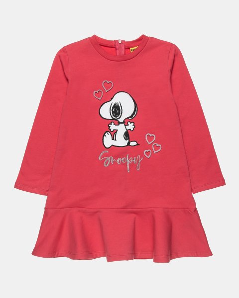 Φόρεμα φούτερ Snoopy με ανάγλυφες λεπτομέρειες (12 μηνών-5 ετών)