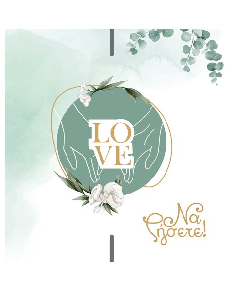 Gretting Card with pin - Live happily!