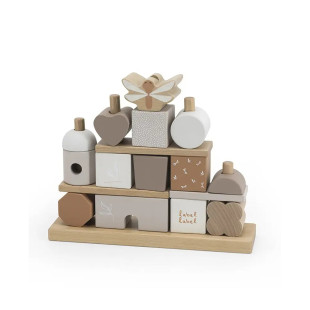 Toy label label from natural wood Stacking blocks (18+ months)