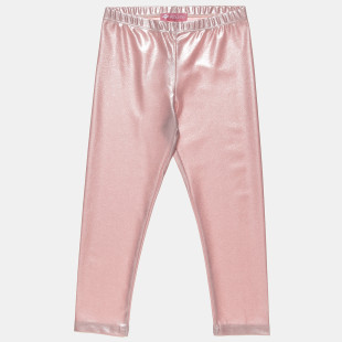 Leggings shiny pink with glitter effect (6-12 years)