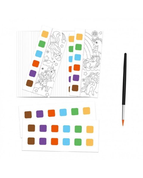 Set mierEdu Watercolour painting book Unicorns (3+ ετών)
