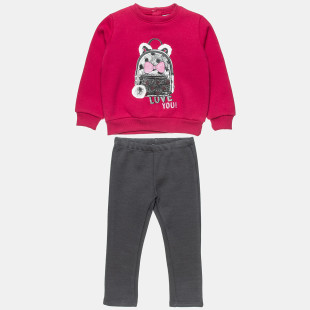 Tracksuit cotton fleece blend Five Star with print (12 months-5 years)