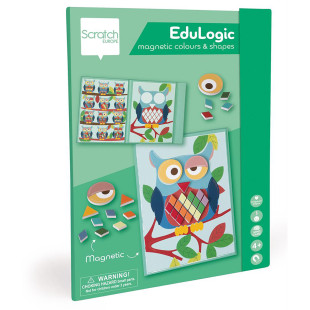Toy Scratch Magnetic Colours & Shapes Owl 60pcs (4+ years)