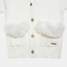Knitted cardigan with eco fur details (12 months-5 years)