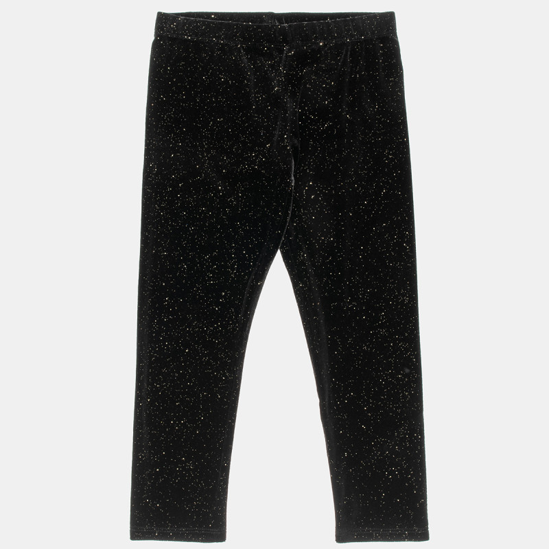 Leggings velour with glitter effect (6-14 years)