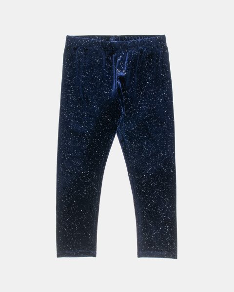 Leggings velour with glitter effect (6-14 years)