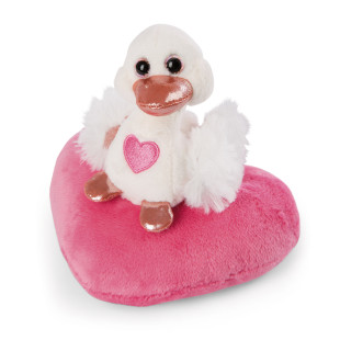 Plush toy Nici white swan on a heart 10cm