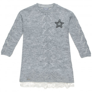 Φόρεμα Πλεκτό με στρας και patch (Κορίτσι 6-14 ετών)