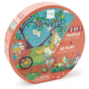 Toy Scratch Contour 3D puzzle 32pcs Princess (3+ years)