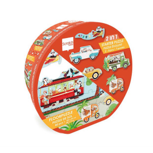 Toy Scratch Floor Puzzle On the Road 80pcs (2+ years)