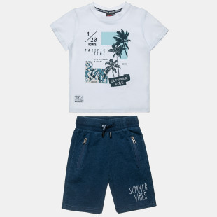 Set Moovers t-shirt and shorts with embroidery (18 months-5 years)
