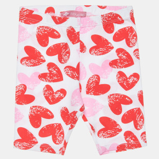 Leggings biker with heart pattern (12 months-5 years)