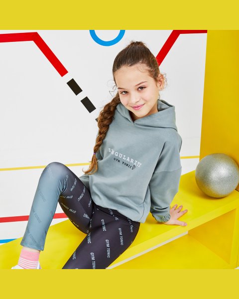 Long sleeve top Gym Tonic cotton fleece blend (6-16 years)
