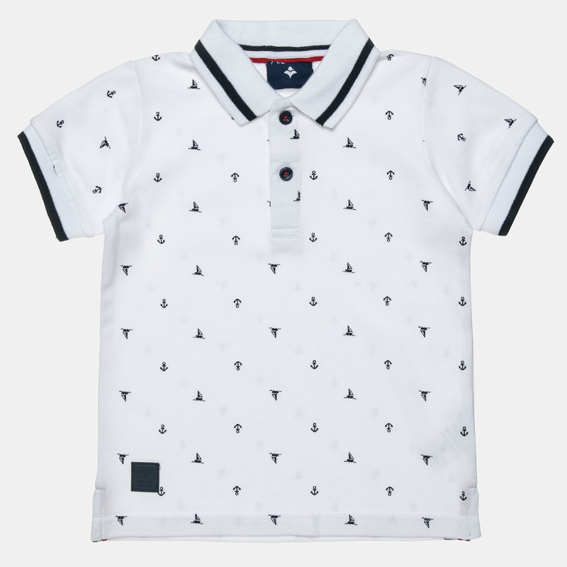 T-Shirt polo pique with pattern (12 months-5 years)