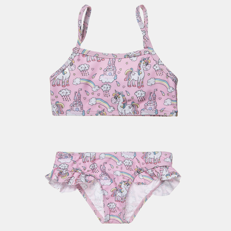 Bikini set True Blue with unicorns (12 months-5 years)