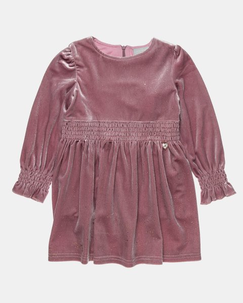 Velvet dress with glitter details (12 months-5 years)