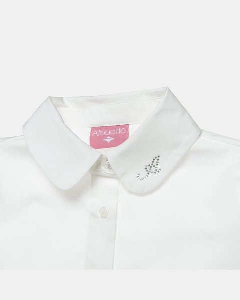 Shirt with ruffles and strass (6-14 years)
