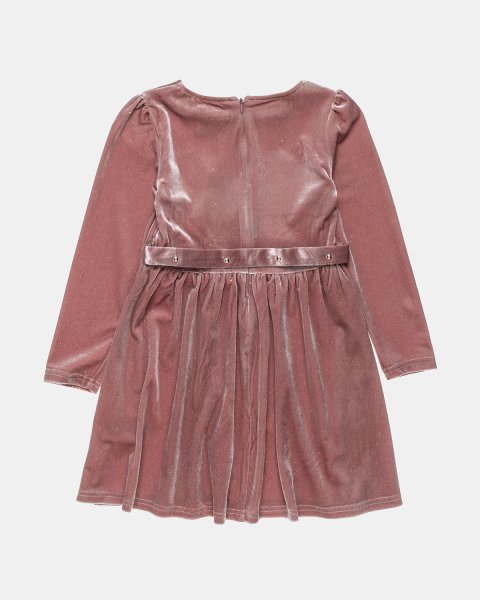 Velvet dress with glitter effect (6-14 years)