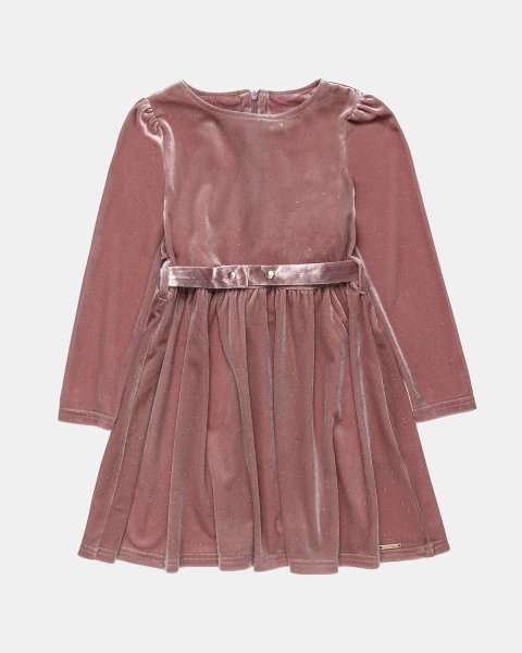 Velvet dress with glitter effect (6-14 years)
